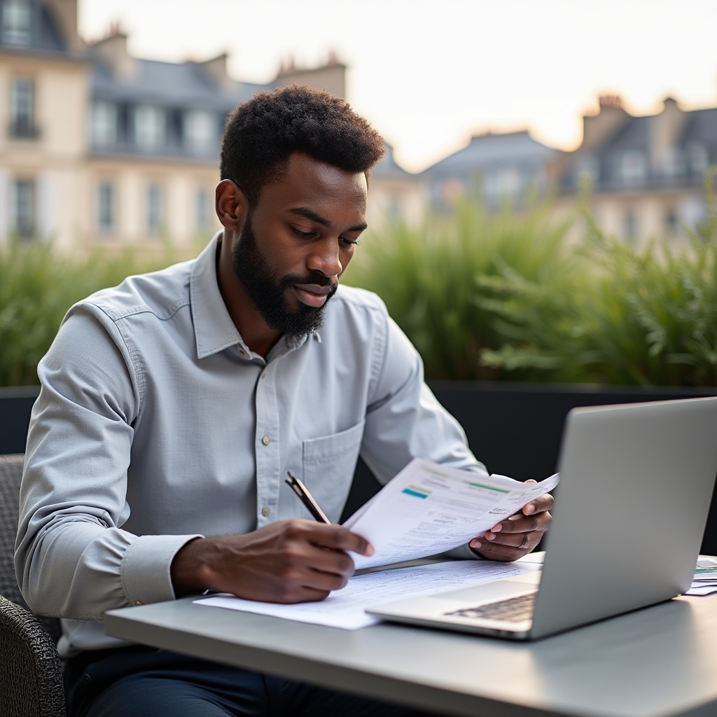 Entrepreneur en train d'immatriculer son entreprise